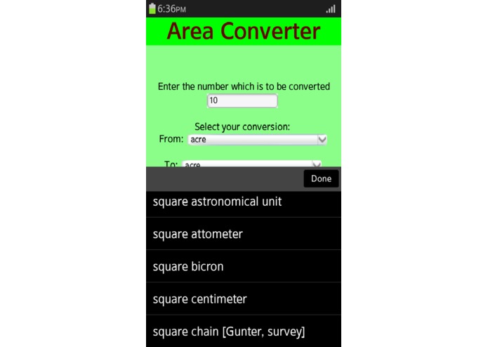 Area Converter – screenshot 2
