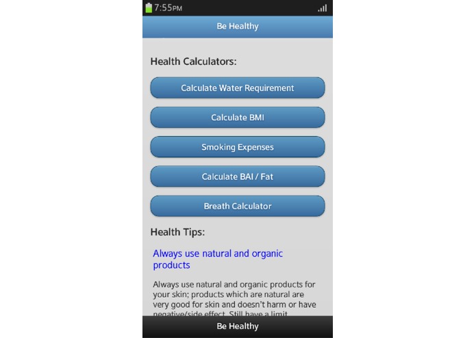 Be Healthy – screenshot 2