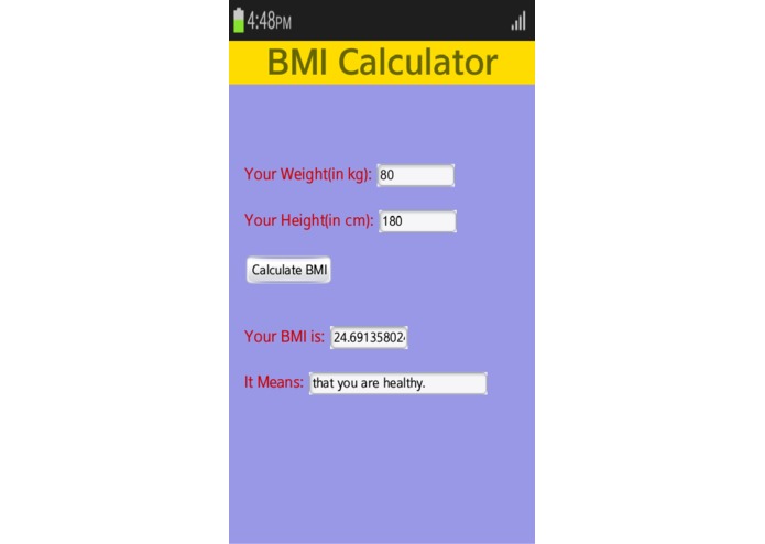 BMI Calculator – screenshot 3