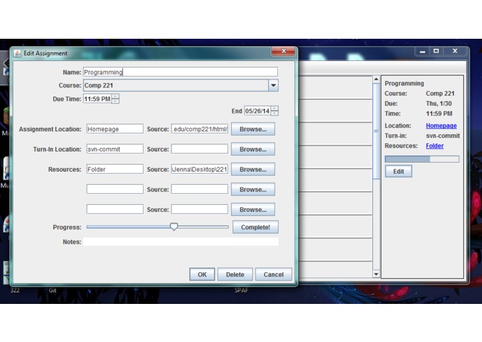 Desktop Homework Organizer – screenshot 4