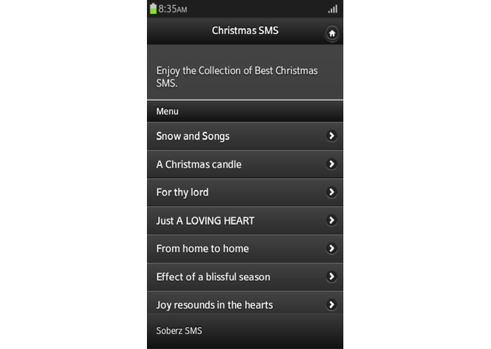 Christmas SMS – screenshot 1