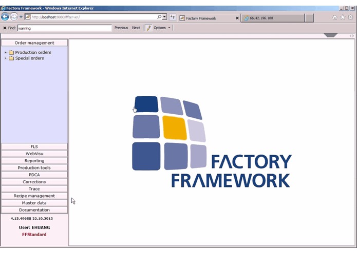 Early Fault Detection Module with FactoryFramework™ system – screenshot 1