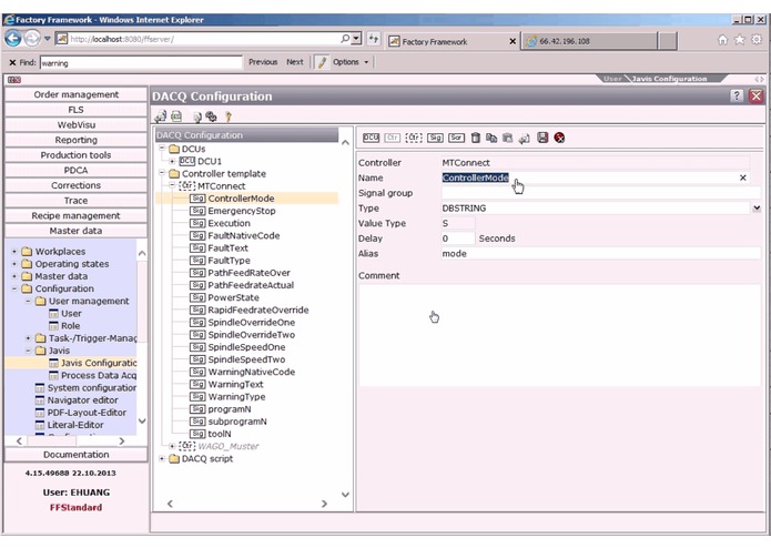 Early Fault Detection Module with FactoryFramework™ system – screenshot 4