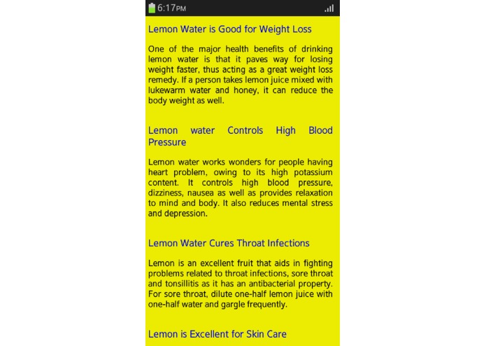 Lemon Benefits – screenshot 2