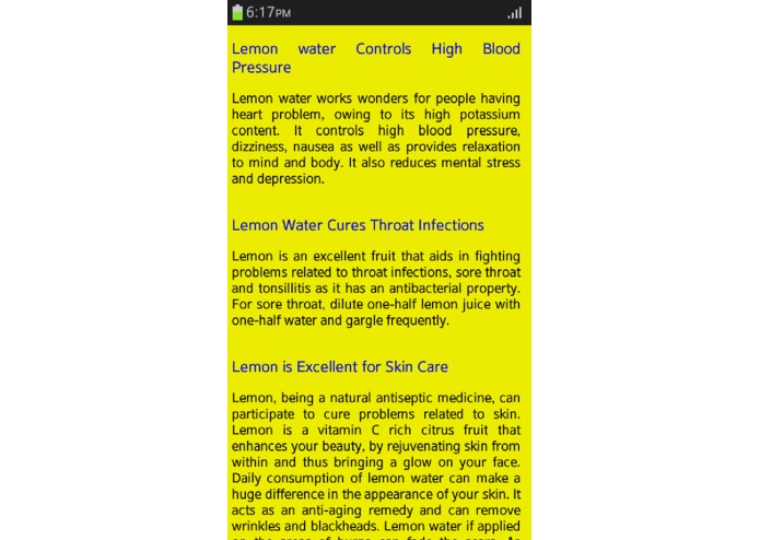Lemon Benefits – screenshot 3