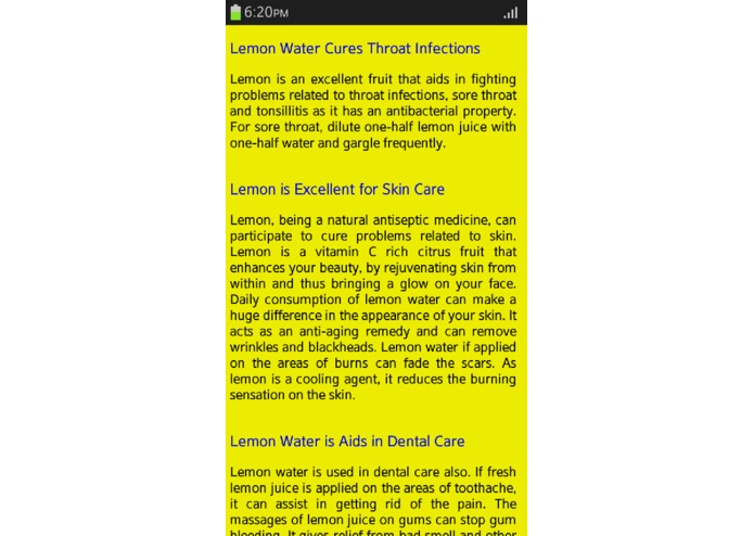 Lemon Benefits – screenshot 4