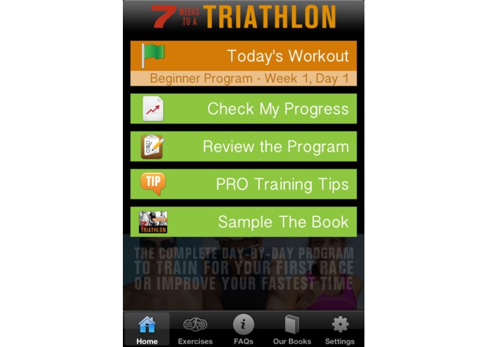 7 Weeks to a Triathlon App – screenshot 1