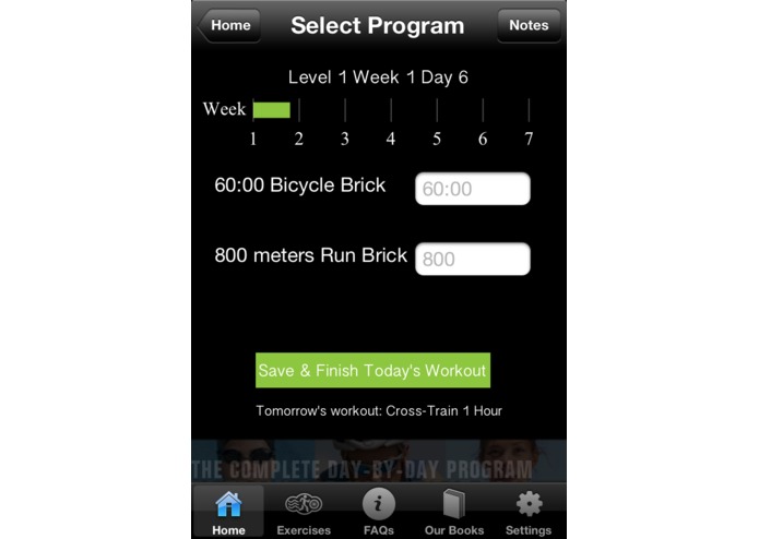 7 Weeks to a Triathlon App – screenshot 2