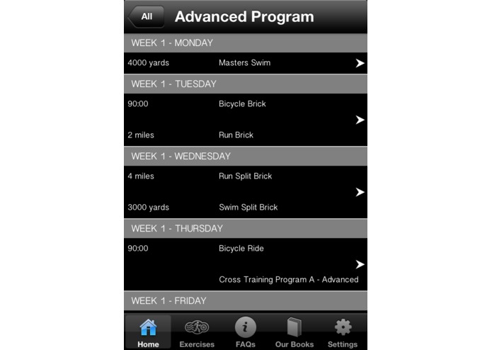 7 Weeks to a Triathlon App – screenshot 3