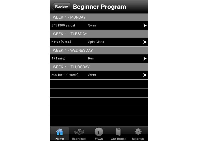 7 Weeks to a Triathlon App – screenshot 4