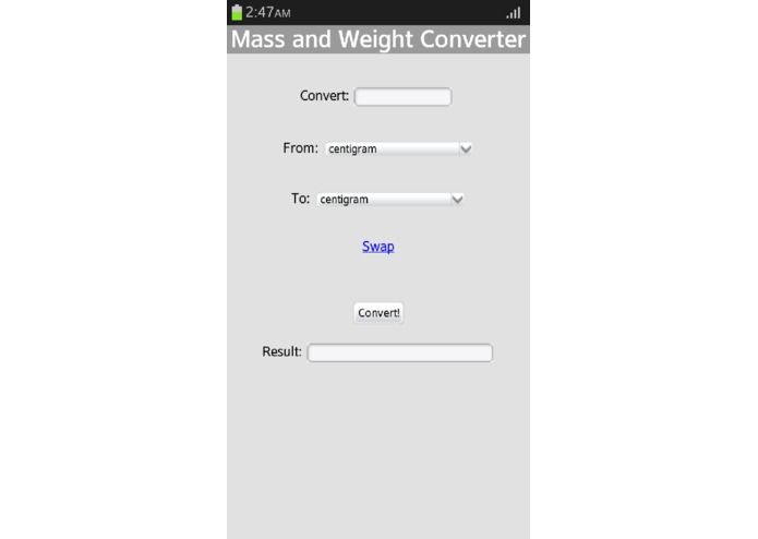 Mass and Weight Converter – screenshot 4
