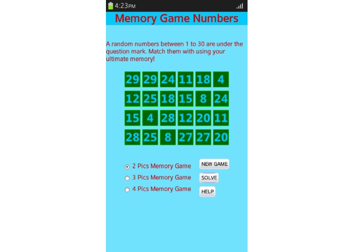 Memory Game Numbers – screenshot 3