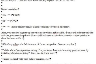Report Robo Call to FTC