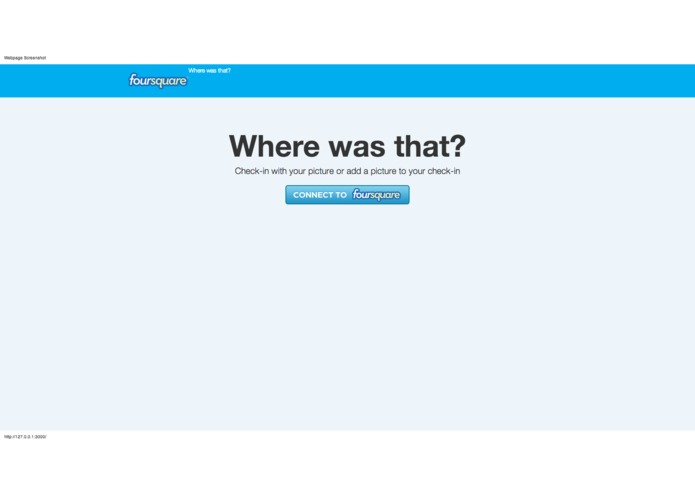 Where was that, Foursquare? – screenshot 1