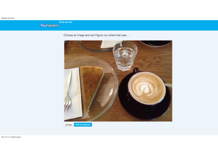 Where was that, Foursquare? – screenshot 2