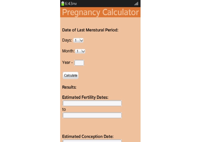 Pregnancy Calculator – screenshot 1