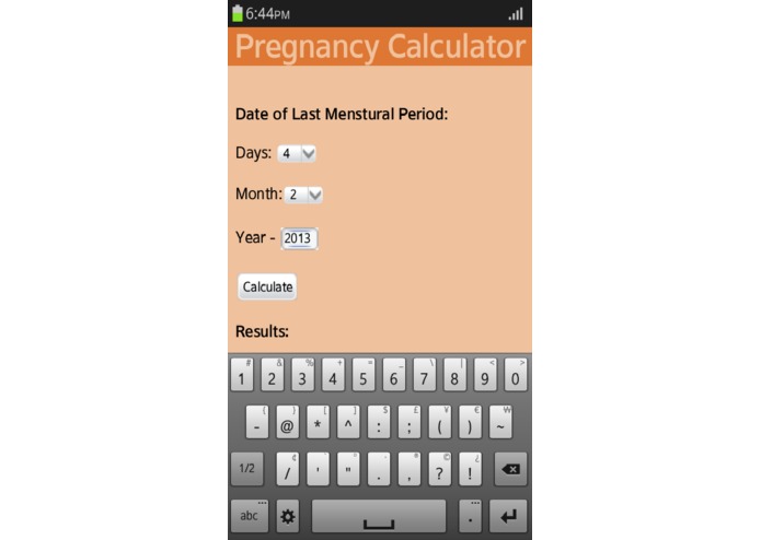 Pregnancy Calculator – screenshot 2
