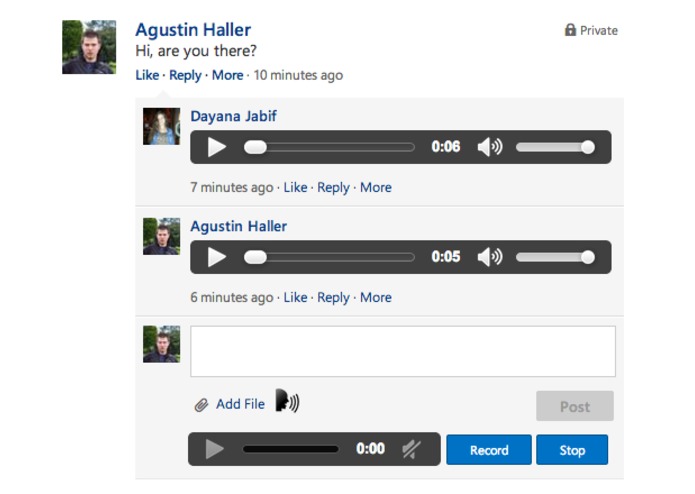 Yammer PTT – screenshot 1