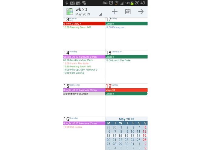 aCalendar+ – screenshot 3