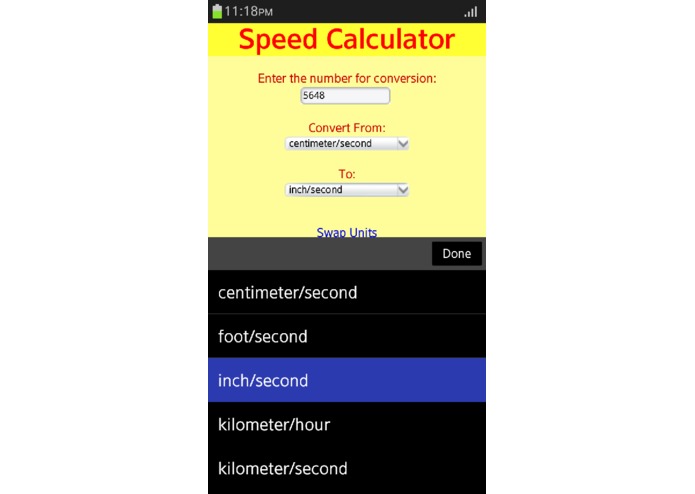 Speed Converter – screenshot 2