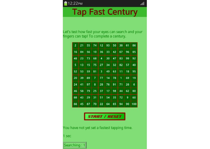 TapFastCentury – screenshot 2