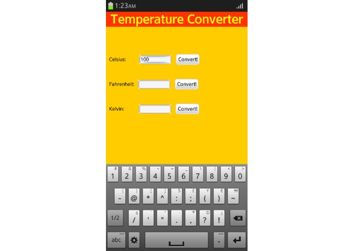 Temperature Converter – screenshot 2