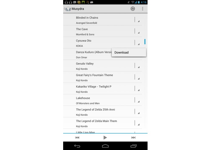 Musydra music player  – screenshot 5