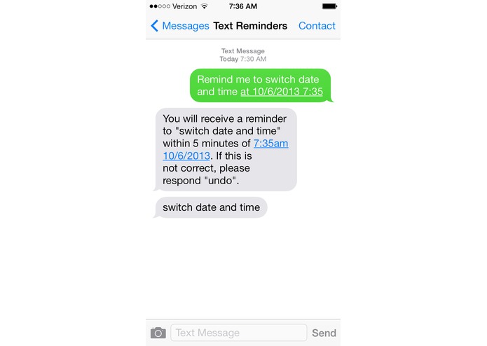 Reminders by Text – screenshot 5