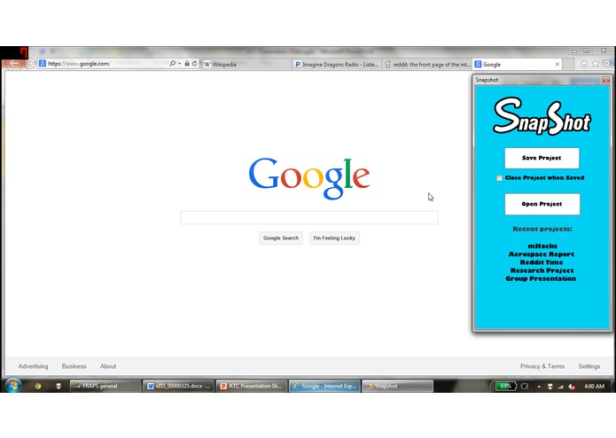 Snapshot – screenshot 1