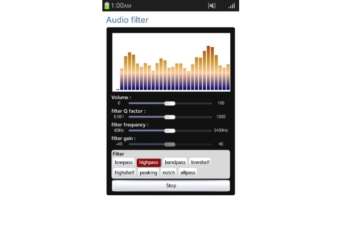 Audio FIlter – screenshot 1