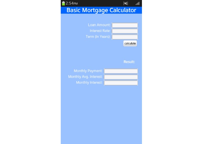 Basic Mortgage Calculator – screenshot 1