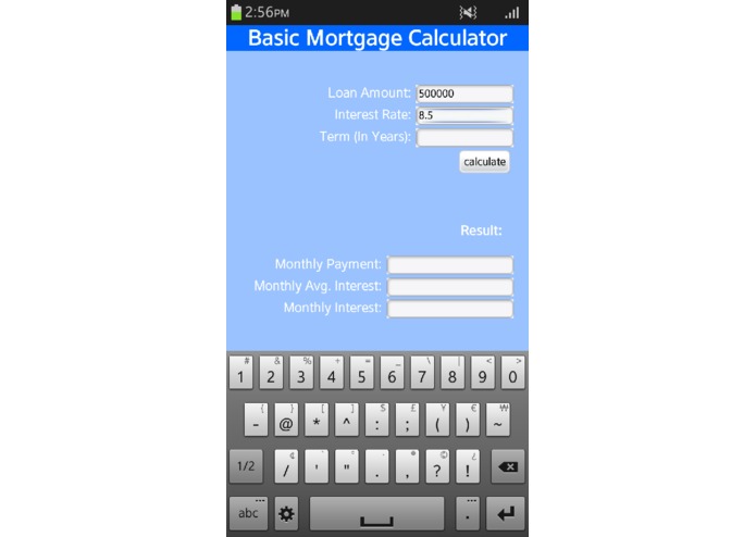 Basic Mortgage Calculator – screenshot 2