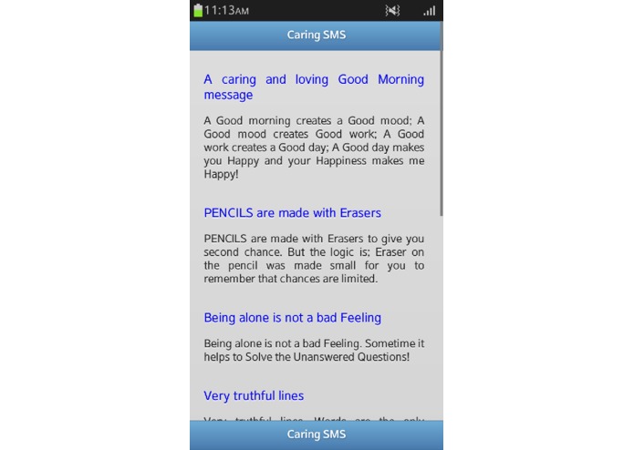 Caring SMS – screenshot 1