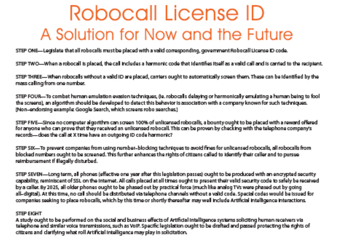 Robocall License ID - A Solution for Now and the Future – screenshot 1