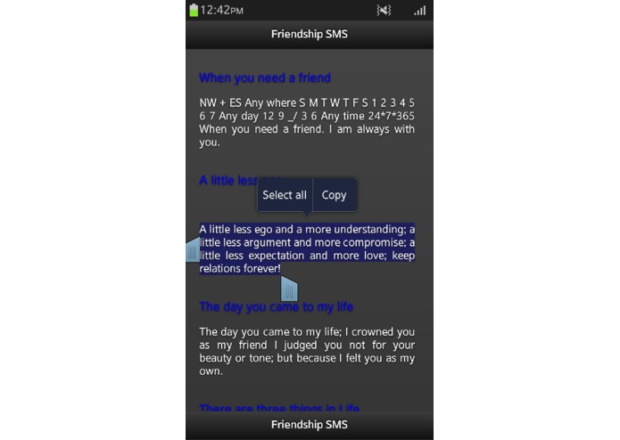 Friendship SMS – screenshot 2
