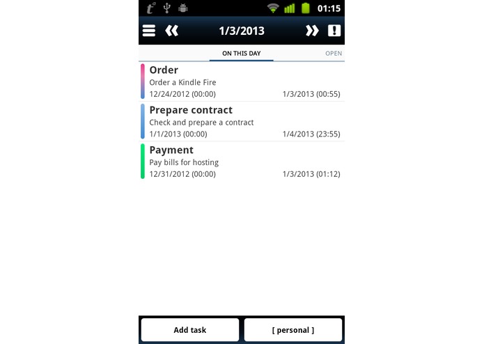 TimeAct To-Do / Tasks List – screenshot 3