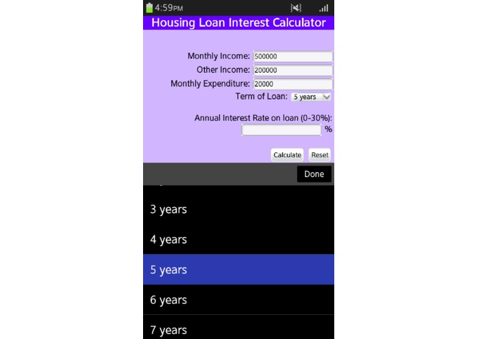 Housing Loan Interest Calculator – screenshot 3