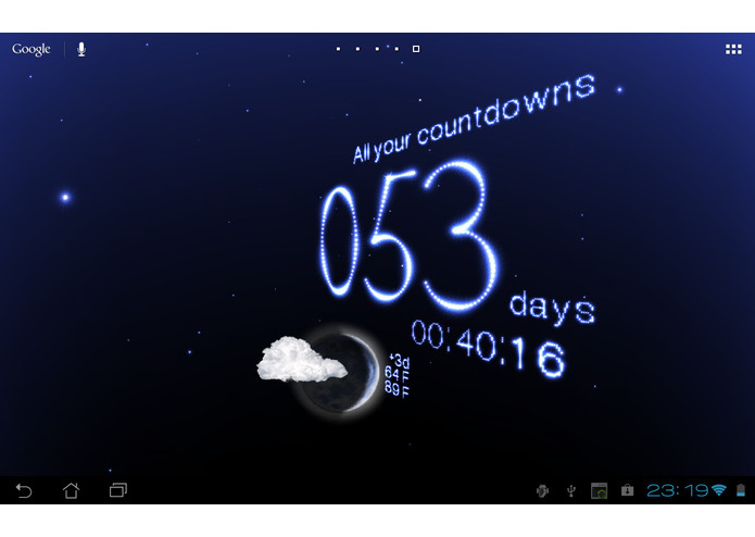 Countdowns, Weather & Clock Live Wallpaper – screenshot 2