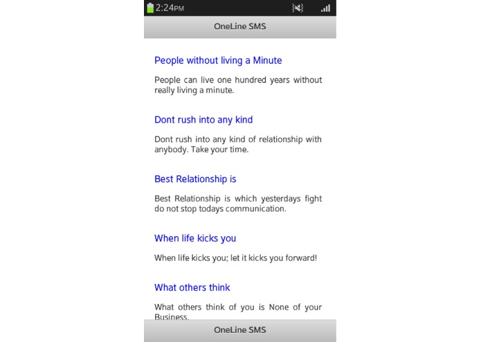 OneLineSMS – screenshot 2
