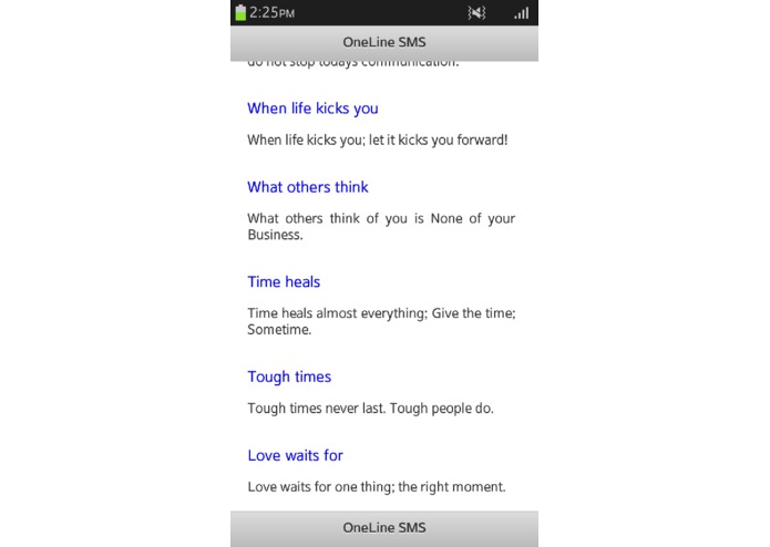 OneLineSMS – screenshot 3