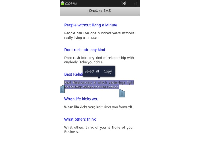 OneLineSMS – screenshot 4