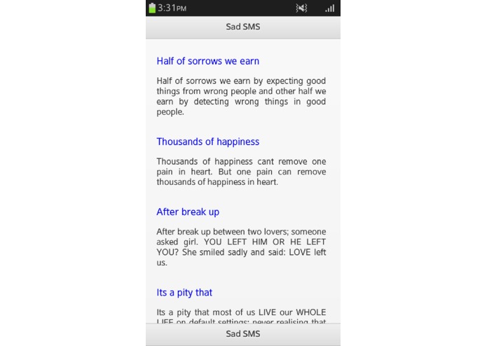 Sad SMS – screenshot 2