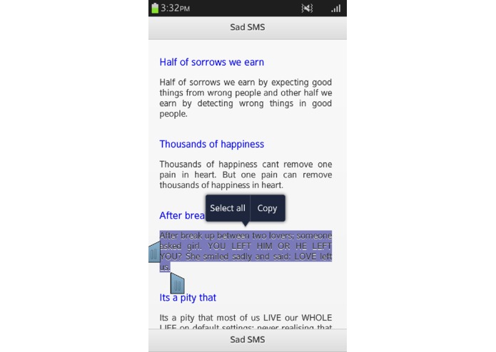 Sad SMS – screenshot 4