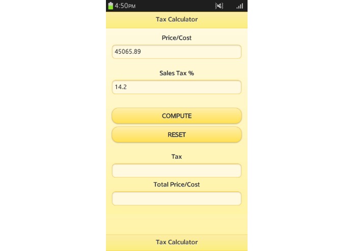 Tax Calculator – screenshot 1