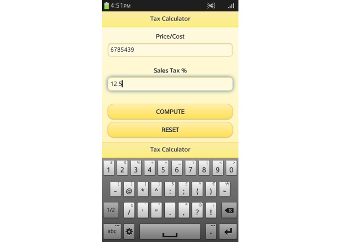 Tax Calculator – screenshot 2