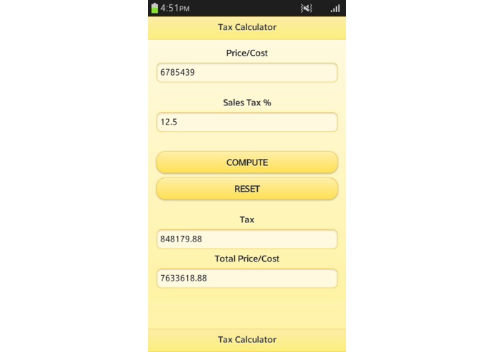 Tax Calculator – screenshot 4