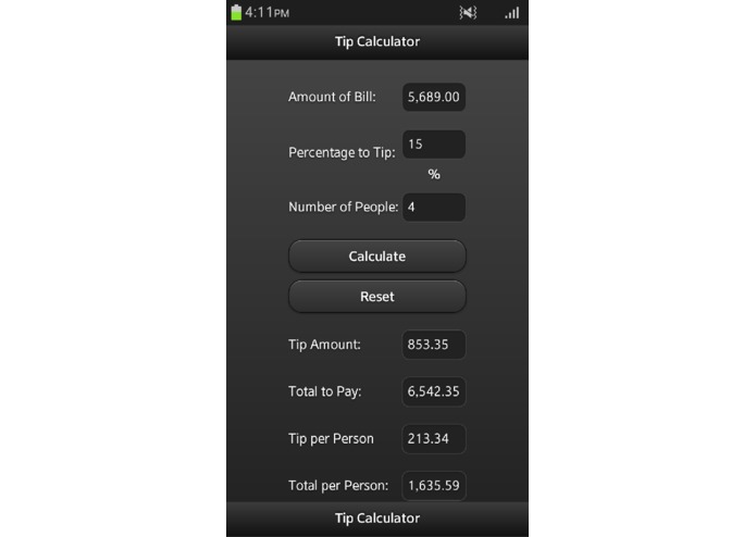 Tip Calculator – screenshot 2