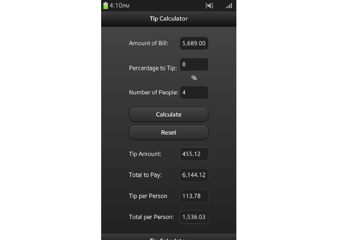 Tip Calculator – screenshot 3