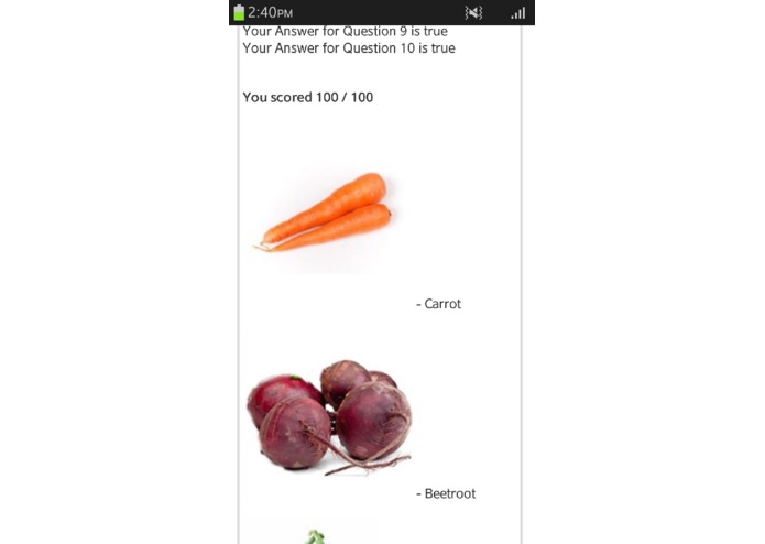 Vegetable Quiz – screenshot 2