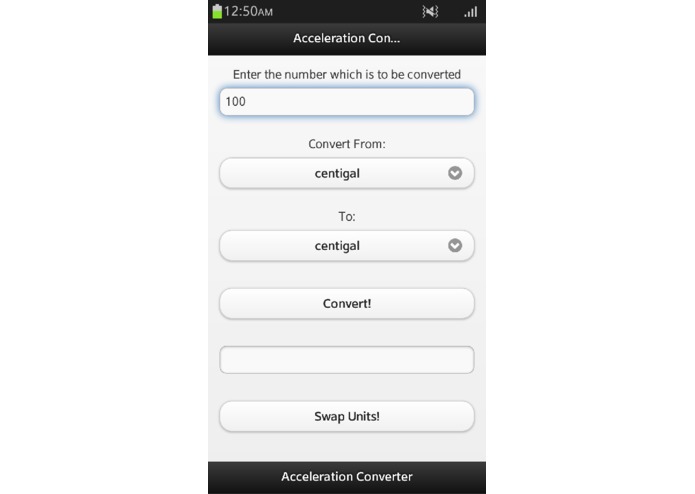 Acceleration Converter – screenshot 1